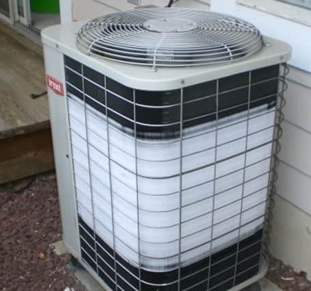 frozen AC unit