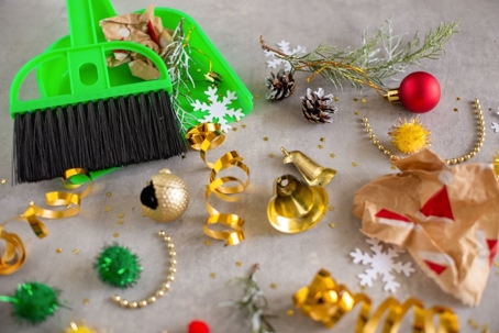 cleaning up holiday debris
