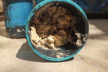 hardened sediment in pipe
