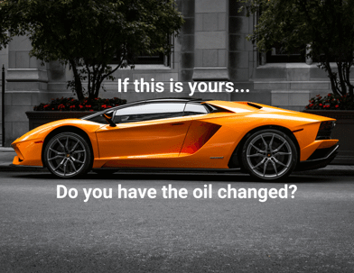 Fancy orange sports car