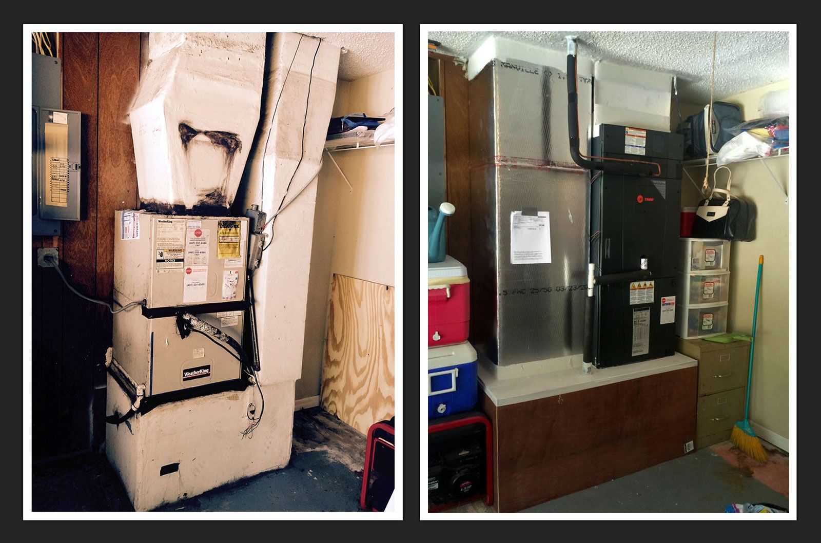 Before & After ServiceOne’s Custom Air Conditioning System