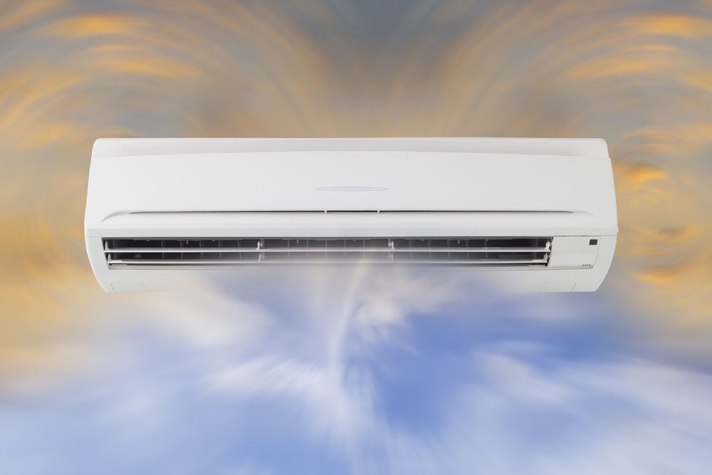 air coming out of a ductless mini-split 