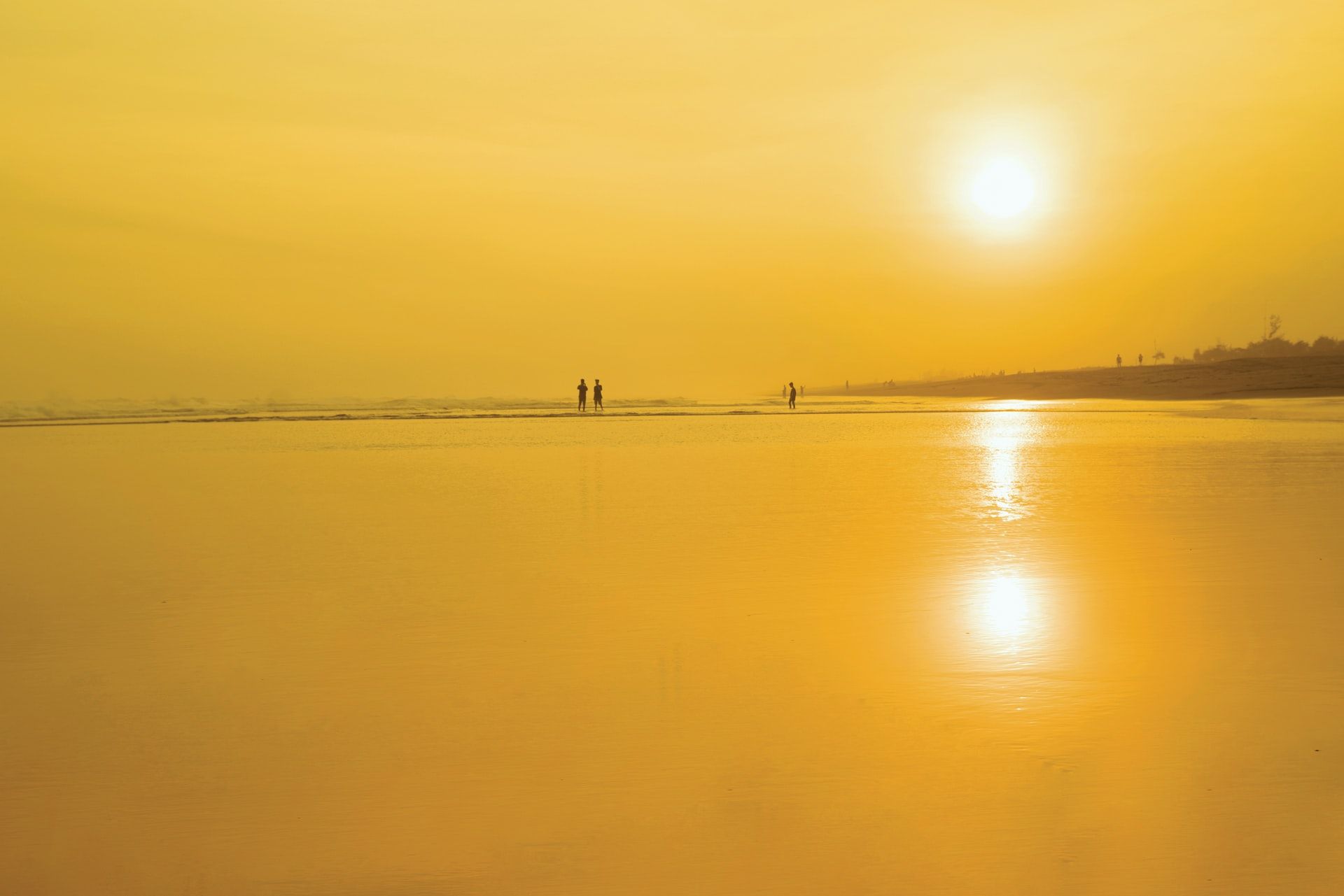 hot sun & yellow beach