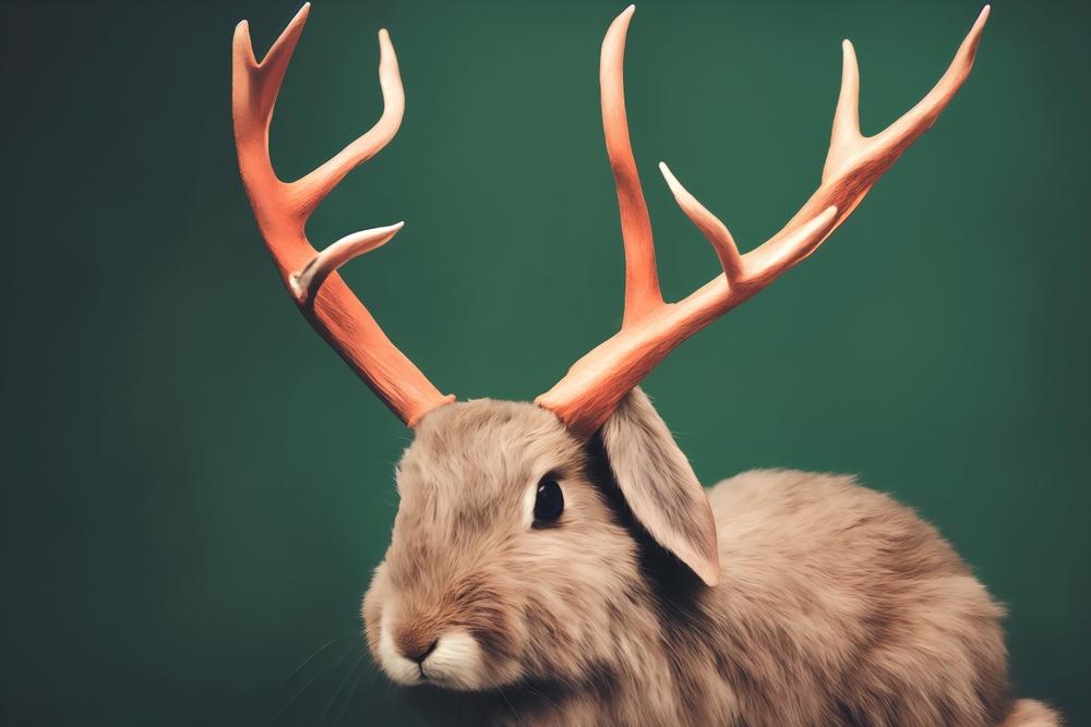 a picture of what the mythological jackalope would look like