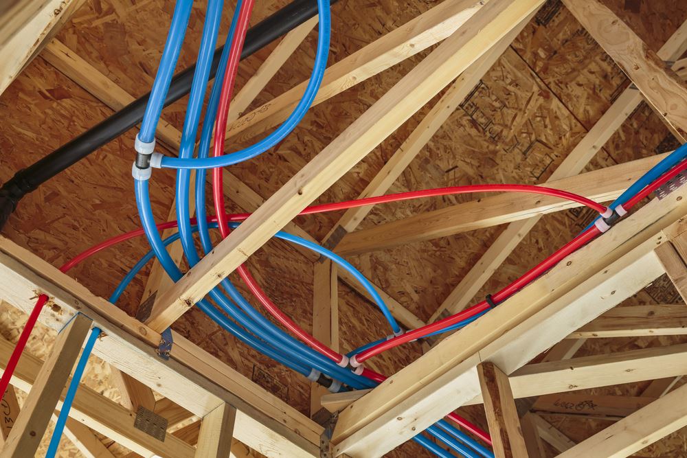 pex pipes in new plumbing system